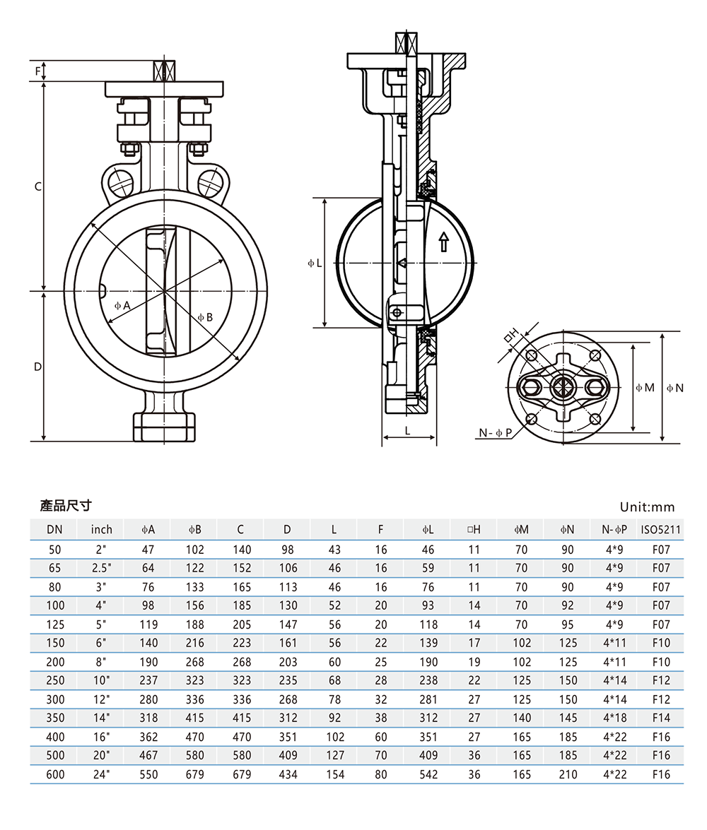 硬密封蝶阀参数